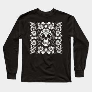 #SkullLove Skull Flowers Long Sleeve T-Shirt